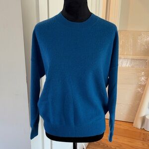 Madewell Women's Pacific Blue Cashmere Crew Neck Sweater
